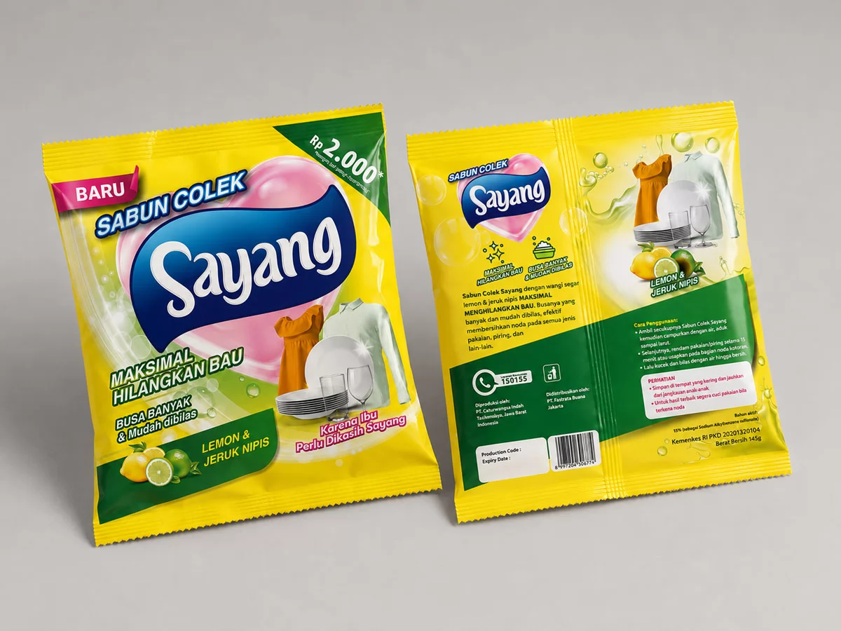 Sabun Colek Sayang Packaging Label